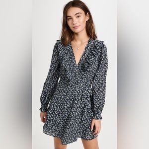 NWT English Factory Floral Wrapped Mini Dress with Ruffles size Medium
